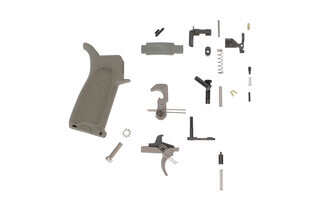 Bravo Company GUNFIGHTER Enhanced AR-15 lower parts kit with foliage green BCM grip and trigger guard